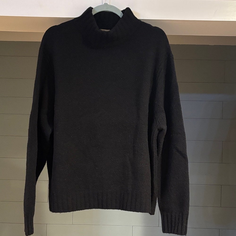 NWT Point Sur by J.‎ Crew Classic Black Turtleneck Sweater